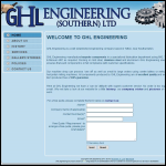 Screen shot of the Ghl Engineering website.