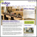 Screen shot of the Indigo Office Design website.