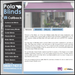Screen shot of the Pola Blinds Ltd website.