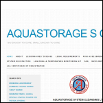 Screen shot of the Aquastorage System Cleansing Ltd website.