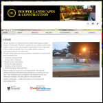 Screen shot of the Hooper Landscapes website.