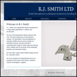 Screen shot of the R.J. Smith Ltd website.