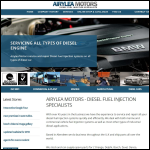 Screen shot of the Airylea Motors website.