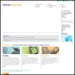 Screen shot of the Clinical Computing Uk Ltd website.