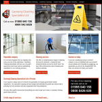 Screen shot of the Garstang Cleaning Specialists Ltd website.