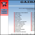 Screen shot of the Gazbags website.