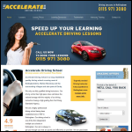 Screen shot of the Accelerate Driver Training Ltd website.