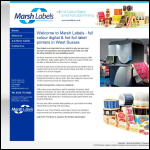 Screen shot of the Marsh Labels Ltd website.