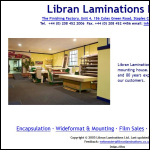 Screen shot of the Libran Laminations Ltd website.