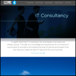 Screen shot of the CORE Data Systems Ltd website.