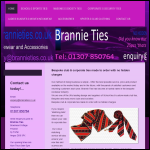 Screen shot of the Brannie Ties website.