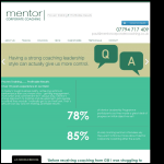 Screen shot of the Mentor Corporate Coaching Ltd website.