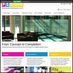 Screen shot of the Paul Spencer Signs Ltd website.