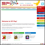 Screen shot of the Spi Play (Europe) Ltd website.