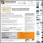 Screen shot of the Shifting Minds Ltd website.