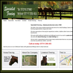 Screen shot of the Specialist Fencing (UK) Ltd website.