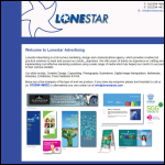 Screen shot of the Lonestar Advertising Ltd website.