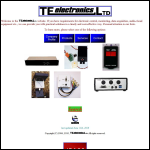 Screen shot of the T E Electronics Ltd website.