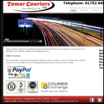 Screen shot of the Tamar Couriers website.