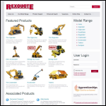 Screen shot of the Rexquote Ltd website.