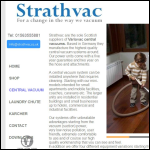 Screen shot of the Strathvac Central Vacuum Systems website.