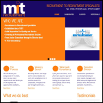 Screen shot of the M I T Recruitment Ltd website.