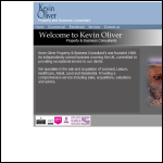 Screen shot of the Kevin Oliver website.