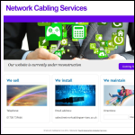 Screen shot of the Network Cabling Services Ltd website.