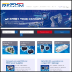 Screen shot of the Recom Electronics website.