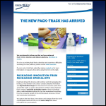 Screen shot of the Pack-track website.
