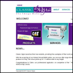 Screen shot of the Classic Signs website.