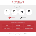 Screen shot of the Brightspark Electrical website.