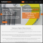 Screen shot of the Halcyon Signs website.