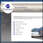 Screen shot of the Pentaform Sheet Metal Ltd website.