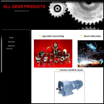 Screen shot of the All Gear Products website.