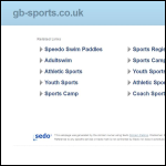 Screen shot of the Gb Sports website.