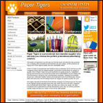 Screen shot of the Paper Tigers Ltd website.