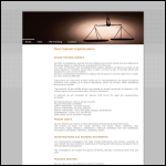Screen shot of the Paul Topham Legal Services website.