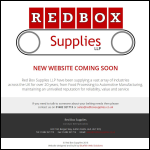 Screen shot of the Red Box Supplies website.
