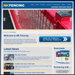 Screen shot of the N K Fencing Ltd website.