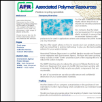 Screen shot of the Associated Polymer Resources website.
