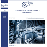 Screen shot of the Commissioning & Maintenance Services Ltd website.