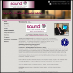 Screen shot of the Sound Financial Advice Ltd website.