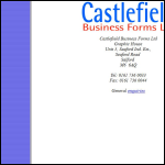 Screen shot of the Castlefield Business Forms Ltd website.