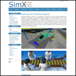 Screen shot of the Simx (Simulation Expertise) website.