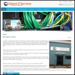 Screen shot of the Optical Fibres (UK) Ltd website.