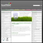 Screen shot of the Footprint Energy Assessments Ltd website.