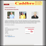 Screen shot of the Caddock Brothers Survey Equipment Ltd website.