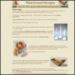Screen shot of the Thornwood Designs website.