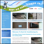 Screen shot of the Kent Air Conditioning Co website.